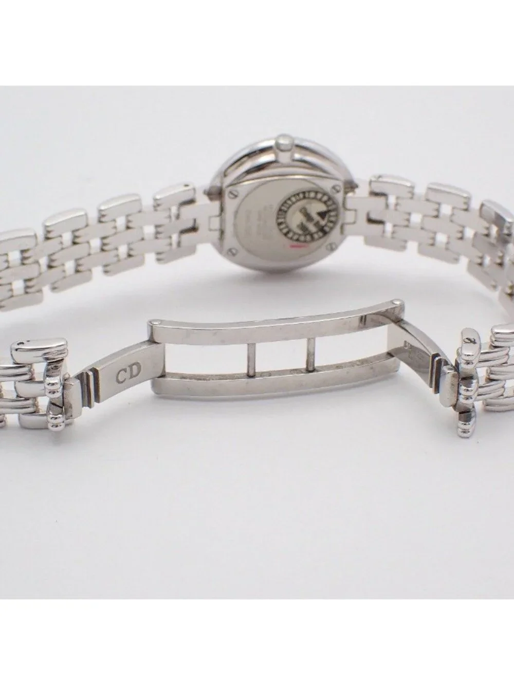 Dior Baguilla Quartz Watch 12 Gray Dial D with P Diamond 44